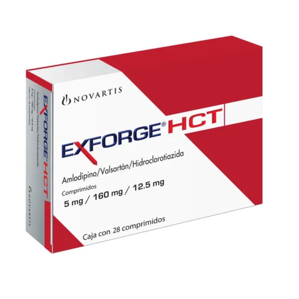 Exforge HCT 5mg/160mg/12.5mg. 28 Comprimidos